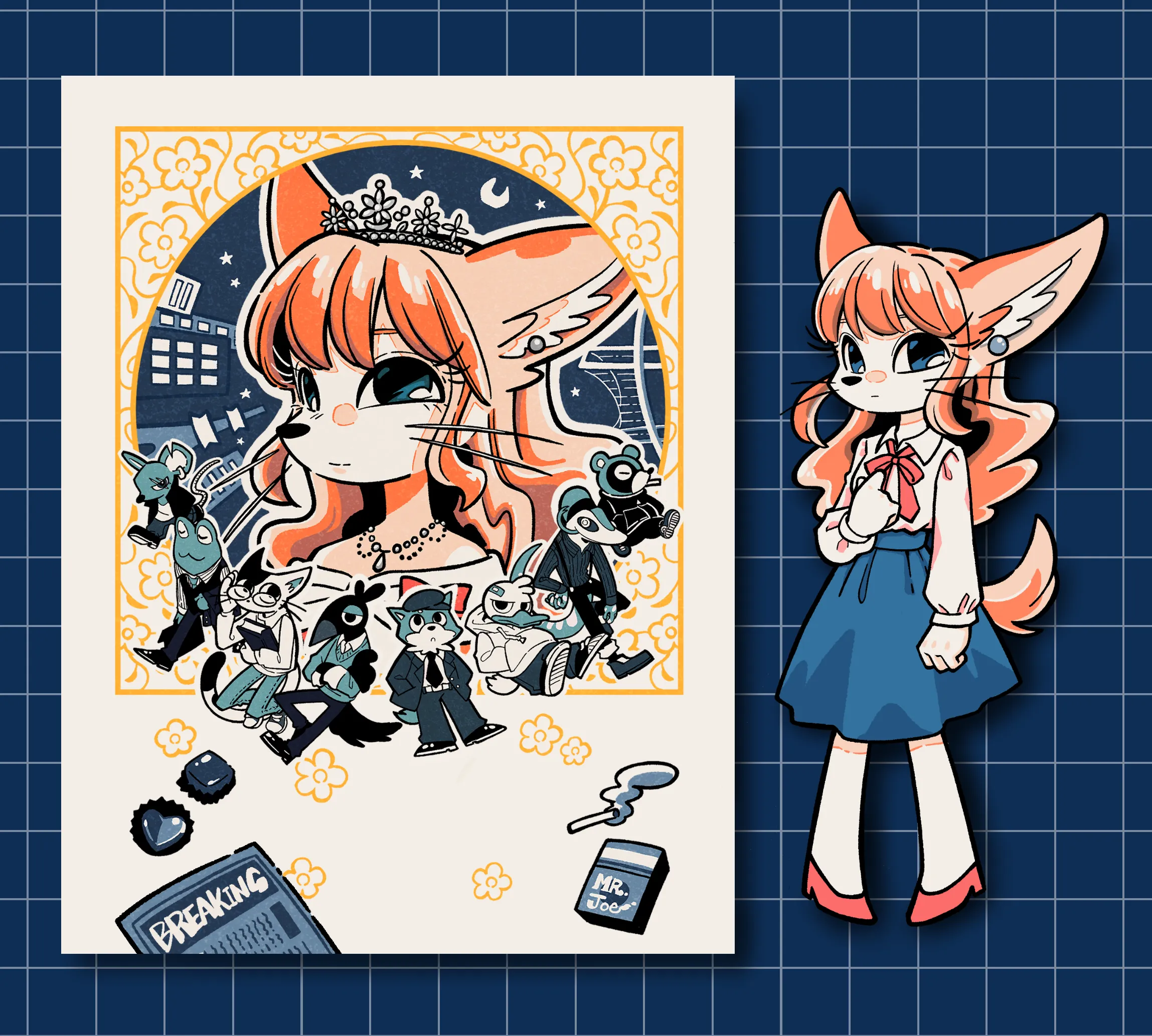 アナログゲーム「マーロの休日」キャラクター&パッケージデザイン